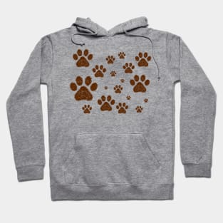 Muddy Pawprint Pattern Hoodie